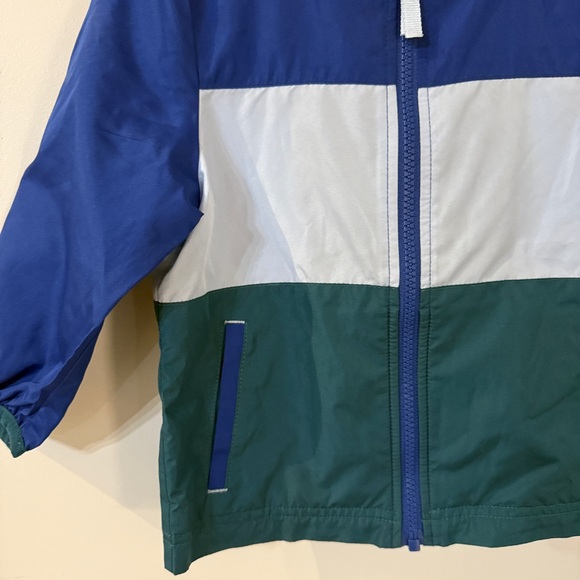 Cat & Jack toddler 2T rain jacket in blue, light blue & green - Picture 3 of 6